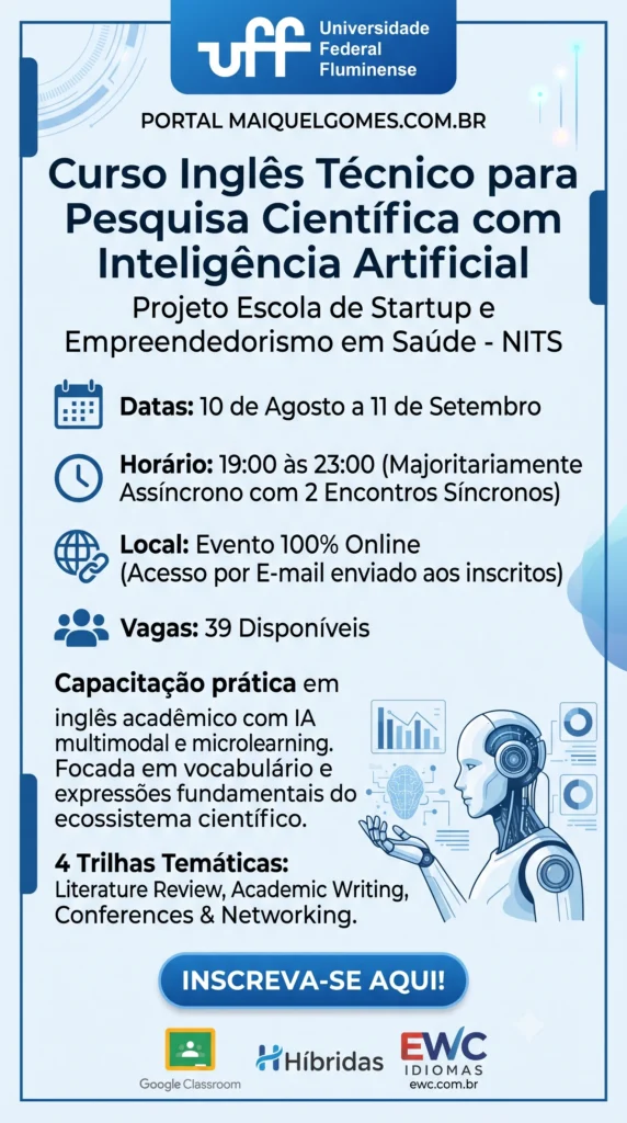 Curso de inglês gratuito na UFF com EWC idiomas ewc.com.br